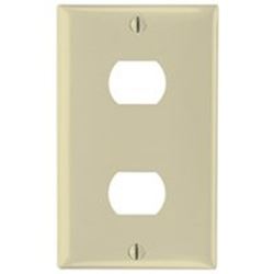 Legrand K2I Wallplate, 4-1/2 in L, 2-3/4 in W, 1 -Gang, Thermoset, Ivory