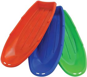 Paricon 648 Winter Lightning Toboggan, Flexible, 4-Years Old and Up Capacity, Plastic, Blue/Lime Green/Orange