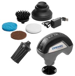 Dremel Versa PC10-05 Automotive Cleaning Tool Kit, Cordless, Plastic, Black/Gray