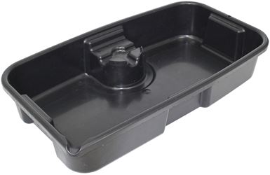 FloTool Super-Duty 05080 Oil Drain Pan, 11 qt Capacity, Rectangular, Plastic, Black