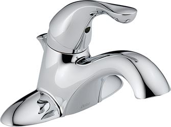 Delta Classic Series 520-DST Bathroom Faucet, 1.2 gpm, 1-Faucet Handle, Brass, Chrome Plated, Lever Handle, Rigid Spout