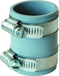 Fernco PTC-150 Tubular Drain Connector, 1-1/2 in, Slip Joint, PVC, 4.3 psi Pressure