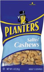 Planters 422465 Cashew, 3 oz, Bag, Pack of 12