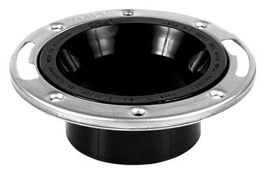 Oatey 43494 Closet Flange, 3, 4 in Connection, ABS, Black, For: 3 in, 4 in Pipes