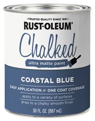 Rust-Oleum 329207 Chalk Spray Paint, Ultra Matte Chalky, Coastal Blue, 30 oz, Can, Pack of 2