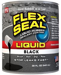 Flex Seal LFSBLKR32 Rubberized Coating, Black, 32 oz