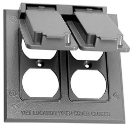 BWF 4261-1 Cover, 4-9/16 in L, 4-9/16 in W, Metal, Gray, Powder-Coated