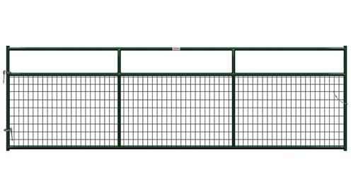 Behlen Country 40132142 Wire-Filled Gate, 168 in W Gate, 50 in H Gate, 6 ga Mesh Wire, 2 x 4 in Mesh, Green