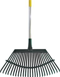 Flexrake 1A Lawn Rake, Steel Tine, 25-Tine, Aluminum Handle, 48 in L Handle