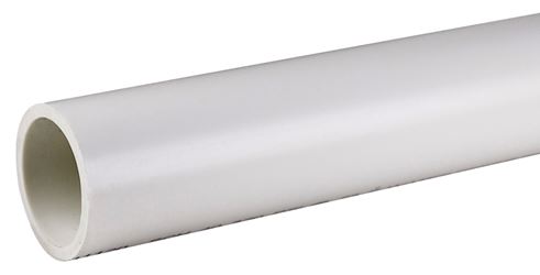 JM Eagle Schedule Series 1586 Pipe, 1-1/4 in, 10 ft L, Solvent Weld, SCH 40 Schedule, PVC, White