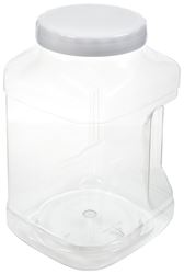 Arrow Plastic 739 Stackable Container, 128 oz Capacity, Clear, 5-1/2 in L, 6 in W, 9-1/2 in H, Pack of 6