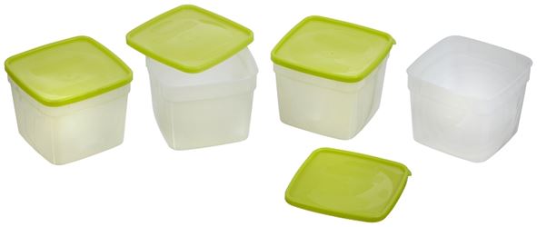 Arrow Plastic 4305 Storage Container, 1.5 pt Capacity, Plastic, Clear, 4-1/4 in L, 4-1/4 in W, 6-1/4 in H