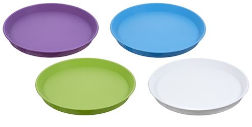 Arrow Plastic 00198 Round Serving Tray, Round, Plastic, Assorted, 15-3/4 in Dia