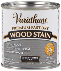 Varathane 269398 Wood Stain, Weathered Gray, Liquid, 0.5 pt, Can, Pack of 4