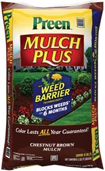 Preen 52050661 Mulch Plus Weed Barrier, Granular, Chestnut Brown