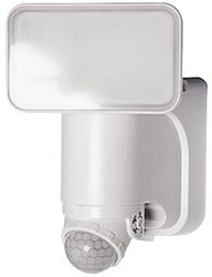 Heath Zenith HZ-7162-WH Motion Activated Security Light, 1-Lamp, LED Lamp, 300 Lumens, Plastic Fixture