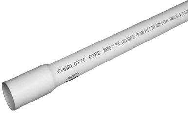 JM Eagle SDR Series 2915 Pipe, 1/2 in, 20 ft L, Solvent Weld, PVC