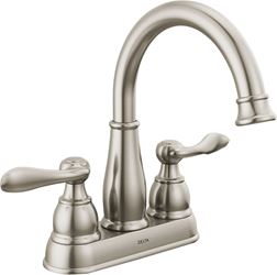 Delta Windemere Series 25896LF-BN Centerset Bathroom Faucet, 1.2 gpm, 2-Faucet Handle, 3-Faucet Hole, Metal