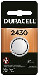 Duracell DL2430BPK Battery, 3 V Battery, 270 mAh, CR2430 Battery, Lithium, Manganese Dioxide, Pack of 6