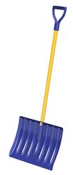 Mount Waldo Plastics SnoDrifter 18SDSB Snow Shovel, 18 in W Blade, Steel Handle, Blue