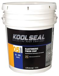 Kool Seal KS0063000-20 Elastomeric Roof Coating, White, 4.75 gal, Pail, Liquid