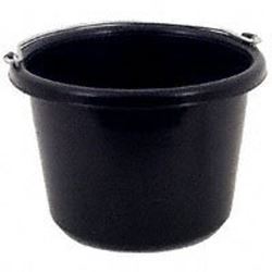 Fortex-Fortiflex N-400-8BX Utility Pail, 8 qt Volume, Fortalloy Rubber Polymer, Black