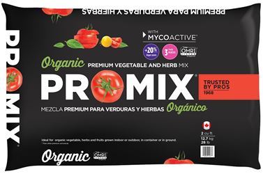 Pro-Mix 1020051RG Vegetable and Herb Mix with MycoActive, 2 cu-ft Coverage Area