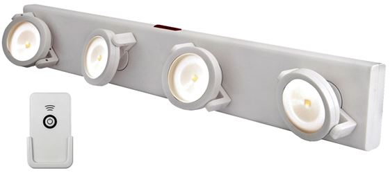 Westek LPL704 Under Cabinet Track Light, 40.85 W, 4-Lamp, LED Lamp, 75 Lumens Lumens, 3000 K Color Temp, Gray Fixture