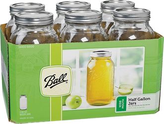 Ball 68100 Mason Jar, 64 oz Capacity, Glass