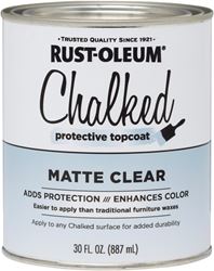 Rust-Oleum 287722 Chalk Paint, Matte, Clear, 30 oz, Pack of 2