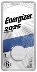 Energizer ECR2025BP Coin Cell Battery, 3 V Battery, 170 mAh, CR2025 Battery, Lithium, Manganese Dioxide, Pack of 6