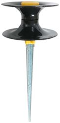 Landscapers Select DY3202 Hose Guide, 9 in OAL, Plastic Guide, Metal Spike, Black/Yellow