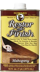 Howard RF5016 Wood Restorer, Mahogany, Liquid, 16 oz, Can