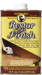 Howard RF3016 Wood Restorer, Golden Oak, Liquid, 16 oz, Can