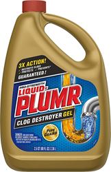 Liquid-Plumr 00228 Clog Remover, Liquid, Pale Yellow, Bleach, 80 oz Bottle, Pack of 6