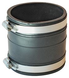 Fernco P1060-33 Flexible Coupling, 3 in, Socket, PVC, Black, 4.3 psi Pressure