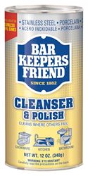 Bar Keepers Friend 11510 Cleanser and Polish, 12 oz Can, Powder, White