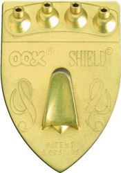 OOK 55007 Shield Hanger, 100 lb, Steel, Brass, Gold