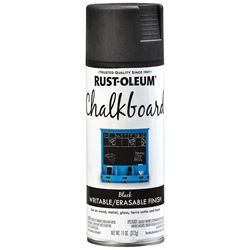 Rust-Oleum 301438 Chalkboard Spray Paint, Solvent-Like, Black, 11 oz, Aerosol Can