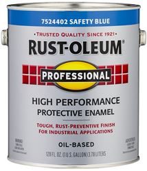 Rust-Oleum 7524402 Enamel Paint, Oil, Gloss, Safety Blue, 1 gal, Can, 230 to 390 sq-ft/gal Coverage Area