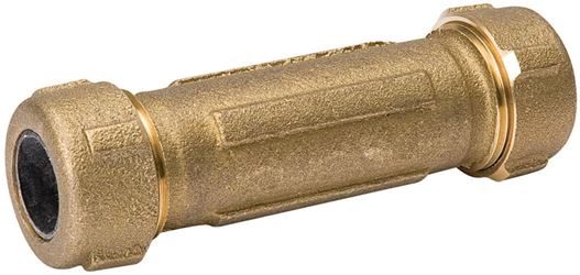 B & K 160-305NL Pipe Coupling, 1 in, Compression, Brass, 125 psi Pressure