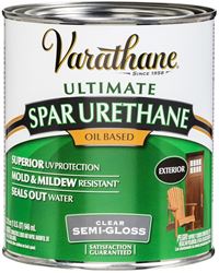 Varathane 9441H Spar Urethane Paint, Semi-Gloss, Liquid, Clear, 1 qt, Can