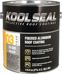 Kool Seal KS0024300-16 Roof Coating, Silver, 1 gal, Pail, Liquid, Pack of 4