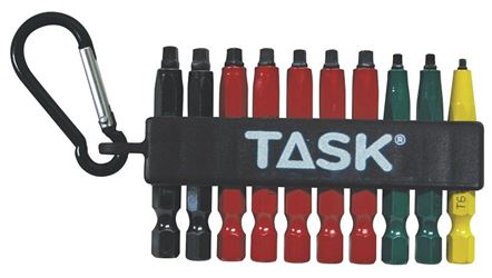 Task T67917 Carabiner Clip Set, 10-Piece, Steel