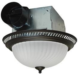 Air King DRLC701 Exhaust Fan, 1.6 A, 120 V, 70 cfm Air, 4 Sones, CFL, Incandescent Lamp, 4 in Duct