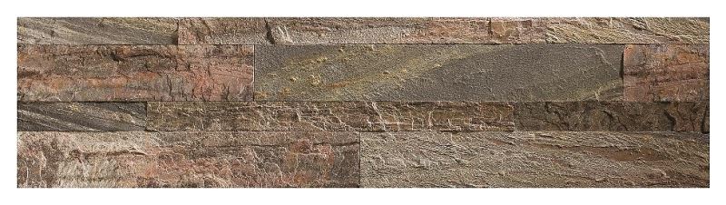 Aspect A9080 Backsplash Tile, 24 in L, 6 in W, 0.15 to 0.3 mm Thick, Natural Stone, Weathered Quartz, Pack of 5