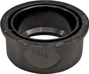 Canplas 102756BC Reducing Pipe Bushing, 4 x 3 in, Spigot x Hub, ABS, Black, 40 Schedule