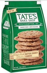 Tates Bake Shop 1002306 Crunch Cookies, Butter Toffee, 7 oz, Bag