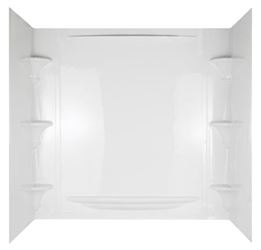 Delta Vesuvia Series 39744-HD Bathtub Wall Set, 31-1/8 in L, 53-3/8 in W, 58 in H, Polycomposite, Columnar Wall