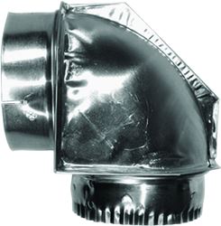 Builders Best SAF-T-DUCT 010151 Close Elbow, 4.2 in Connection, Male x Female Thread, Aluminum